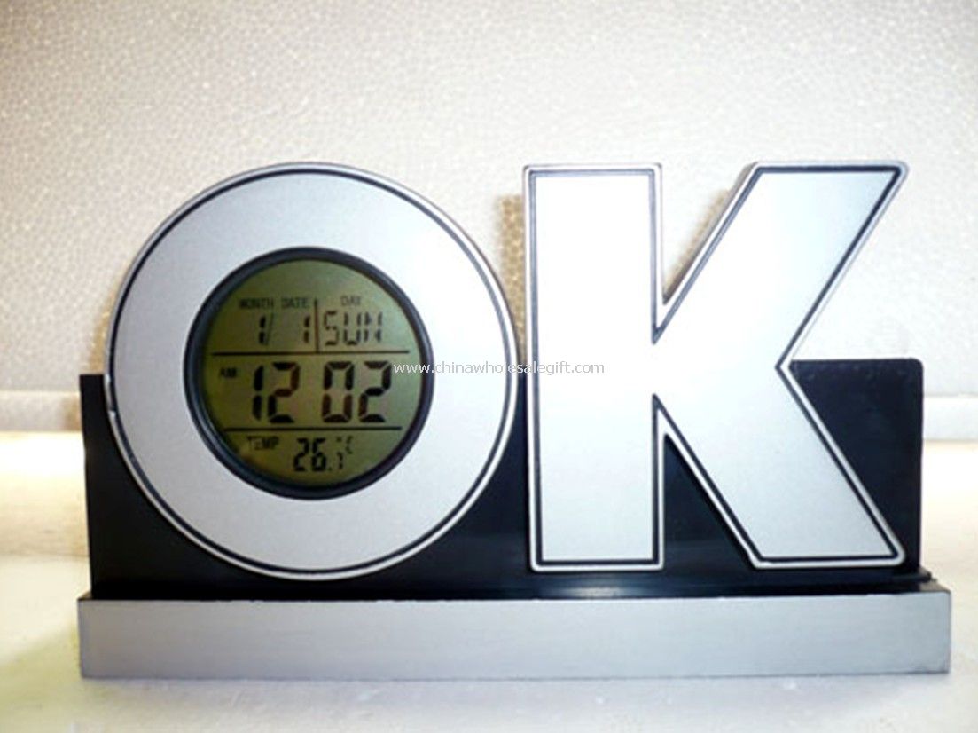 Clock With Pencil Holder
