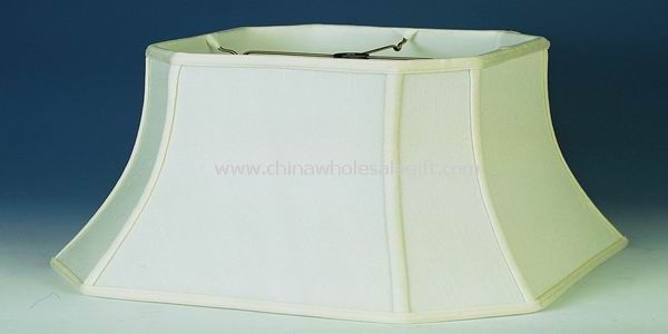Square cut corner silk shantung lampshade