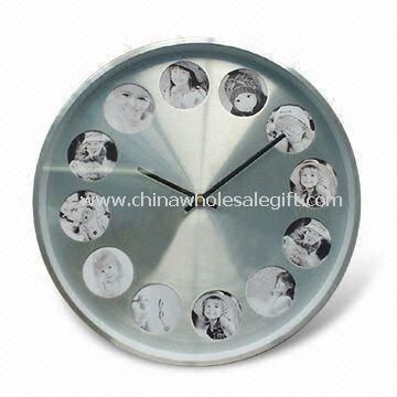 Aluminum Photo Frame Wall Clock