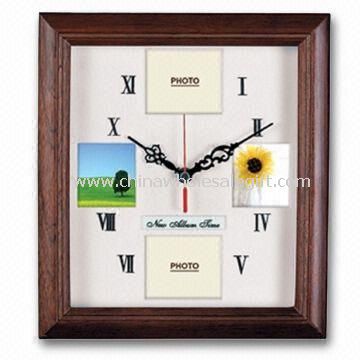 Wood Photo Frame Wall Clock