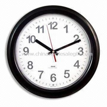 Plastic Wall Clock with 30cm Diameter