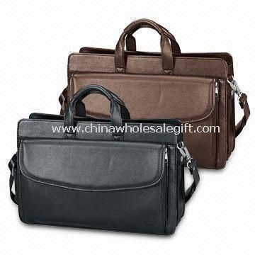 Soft Leather Briefcase Made of Waterproof Nylon