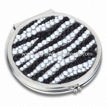 Metal Cosmetic Mirror with Diamond