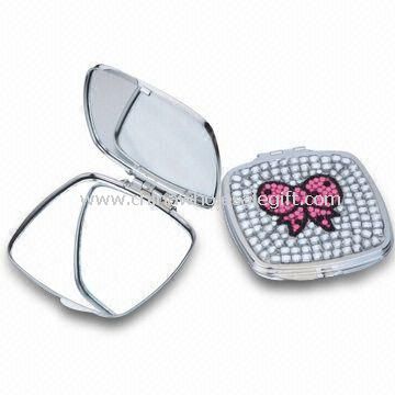 Metal Cosmetic Mirror with Diamond