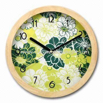 Wall Clock with Wooden Case