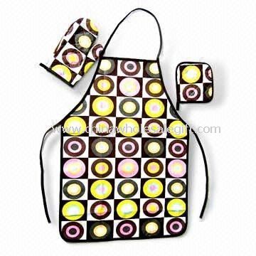 Apron Set Made of 100% Cotton Canvas