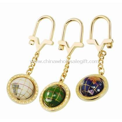 Gemstone globe Keychains