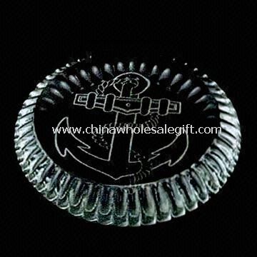 Glass Paperweight in Gear Shape
