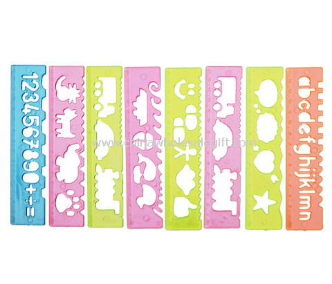 Plastic drawing ruler
