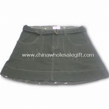 Mini skirt with TWILL and brushed denim cotton fabric