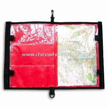 Waterproof Map Holder Made of Tarpaulin and Transparent Plastic PVC