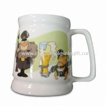 Ceramic Beer Mug with 16 Ounce Capacity