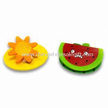 5cm Memo Clips Made of Solid Wood and Magnet