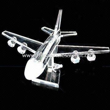 Crystal Airplane Suitable for Home Furnishings and Corporate Gifts