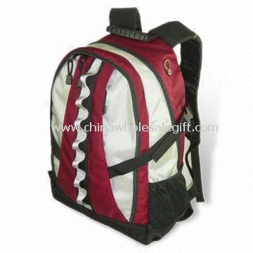 Sports/Camping/Outdoor Backpack with Inner CD Pockets Made of Nylon Jacquard