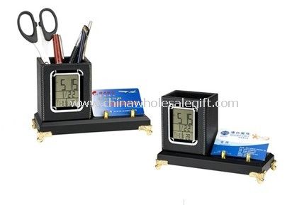 leather pen holder card holder calendar
