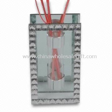 Glass Vase Decorated with Acrylic Beads
