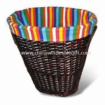 Storage Basket Made of Willow by Hand