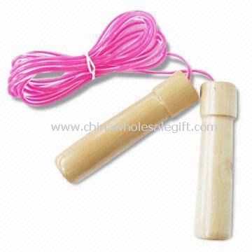 Jump Rope with Natural Wooden Handle