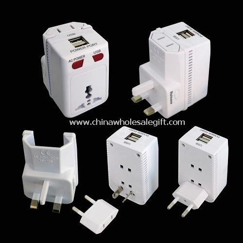 Universal USB Charger with UK, US, EU, AU plug
