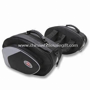 Motorcycle Tank/Saddle Bag with Dual Zippers and PVC Coating