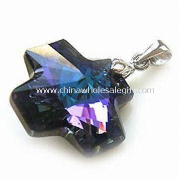 Crystal Pendant in Gold/Rhodium Plating