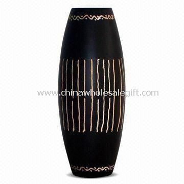 Black Wooden Vase Suitable for Decoration