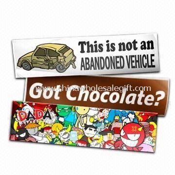 PVC Bumper Car Sticker with Full Color Imprint