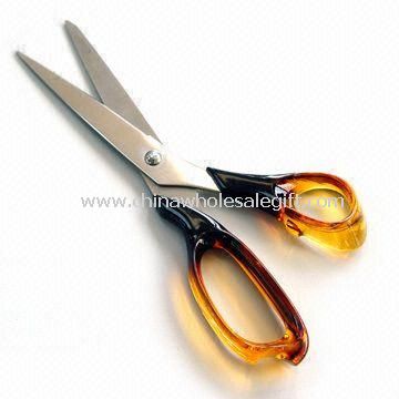 Office Scissors with Transparent Plastic Handle