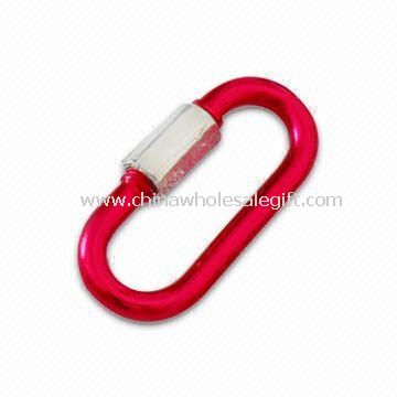 Aluminum Novel Carabiner with Colored Anodized Finishing, Customized Logos Available