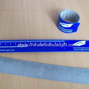motional Reflective Slap Bracelet with Silkscreen Printing Logo, Measures 3 x 35cm