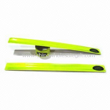 Promotional Reflective Slap Bracelet with Silkscreen Printing Logo