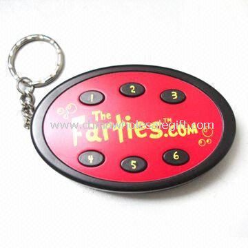 Promotional Plastic Magic Trick Toy/Funny Sound Keychain