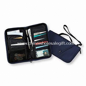 Passport Holder/Ticket Organizer, Made of 420D nylon