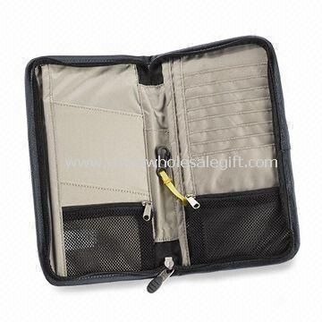 Travel Document Organizer with Eight Interior Card Pockets