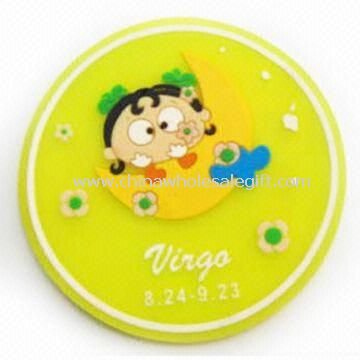 Soft PVC Coaster, Customized Logos are Available