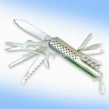 9cm Stainless Steel Multifunctional Pocket Knife with Rubber Studs