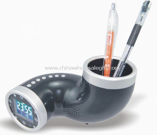 Pen Holder With Speaker & Calendar