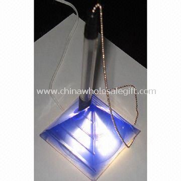 Acrylic Desk Pen Holder with LED Light Base