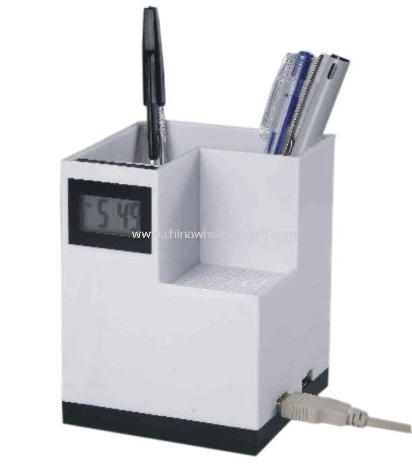 Clock USB HUB with Pen Holder