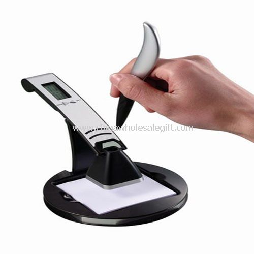 Pen Holder with LED Light and Time Display