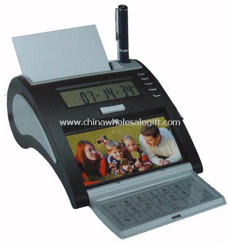 Photo Frame Calendar Pen Holder with 4 Ports USB Hub
