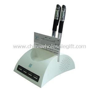 USB 4 Port Hub+Speaker + Pen Holder