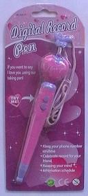 Record pen with heart shape