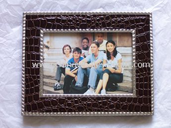 Aluminum PU leather Photo Frame