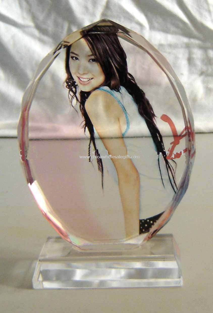 Oval Crystal Photo Frame