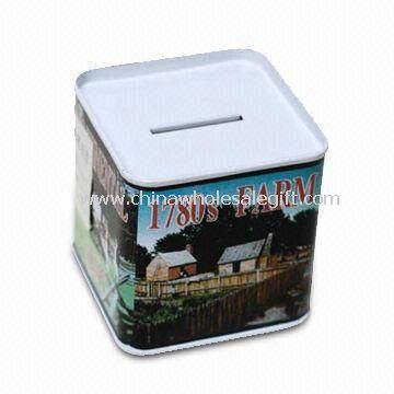 Metal Money Box in Square Shape