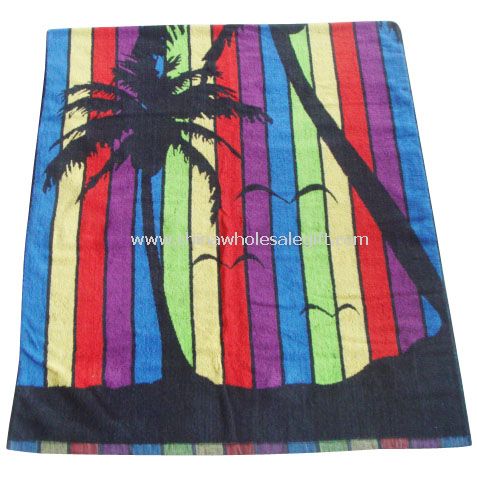 100% Cotton Jacquard Yarn-Dyed Beach Towel