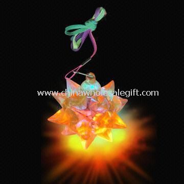 Flashing Crystal Star Balls with Colored Ropes