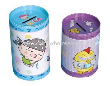 Tin Coin Box Bank